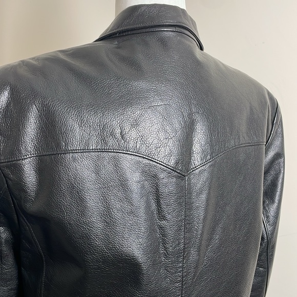 Calvin Klein: Vintage Leather Jacket - Picture 8 of 12